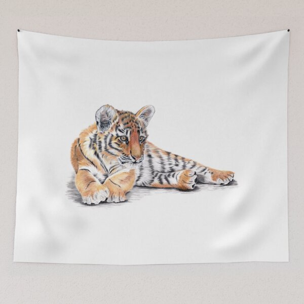 Aperçu de l'œuvre Amur Tigre Cub créée et vendue par TRichardsonArt.