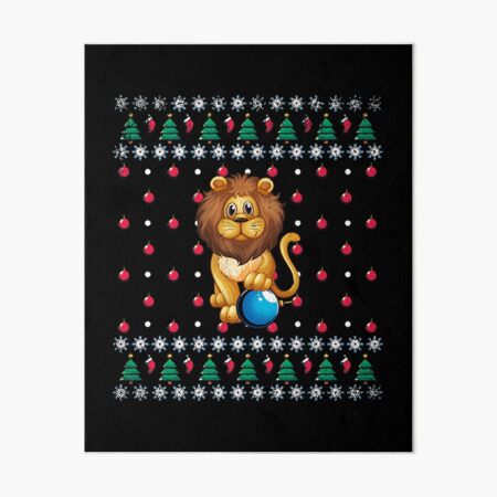 Lion Ugly Christmas Xmas  Art Board Print