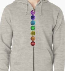 All Chakra - Transparent/Black/No Words Zipped Hoodie