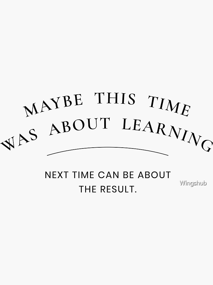 Maybe this time was about learning, Next time can be about result  by Wingshub