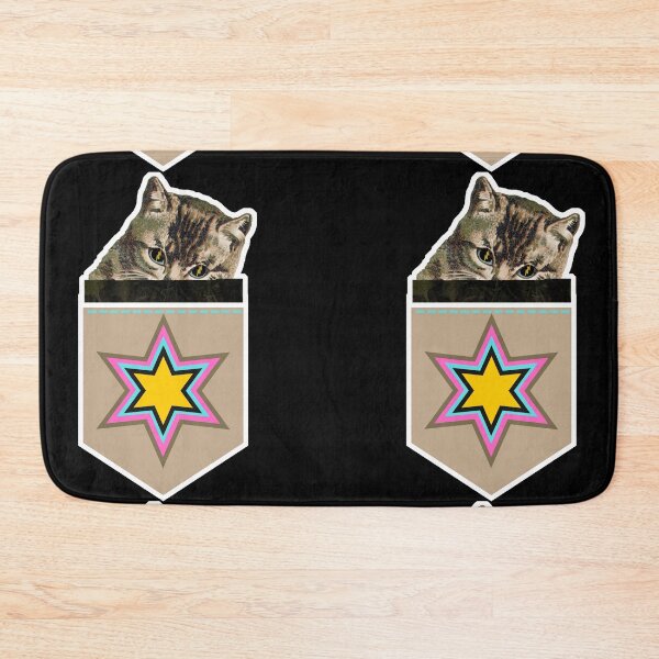 Item preview, Cat with lightning eyes peeping from pocket designed and sold by BLOGGER-WRITER.