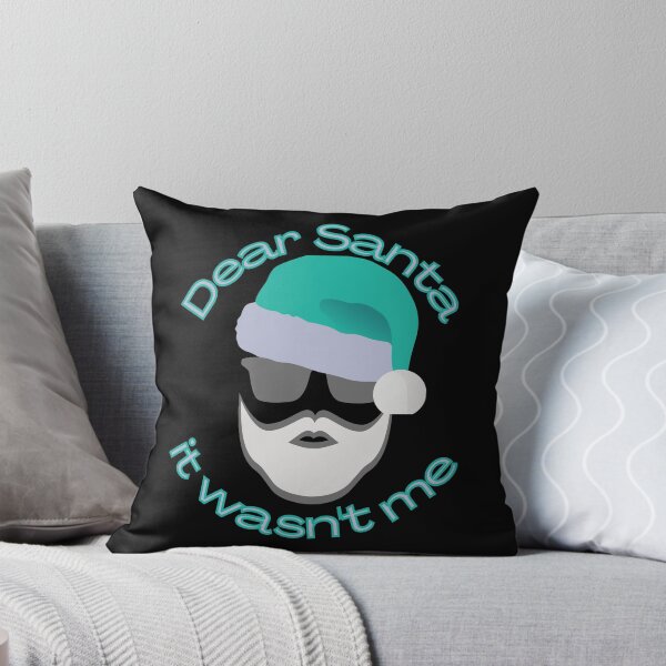 Item preview, Dear Santa it wasn't me - Christmas - teal designed and sold by hasbeenz.