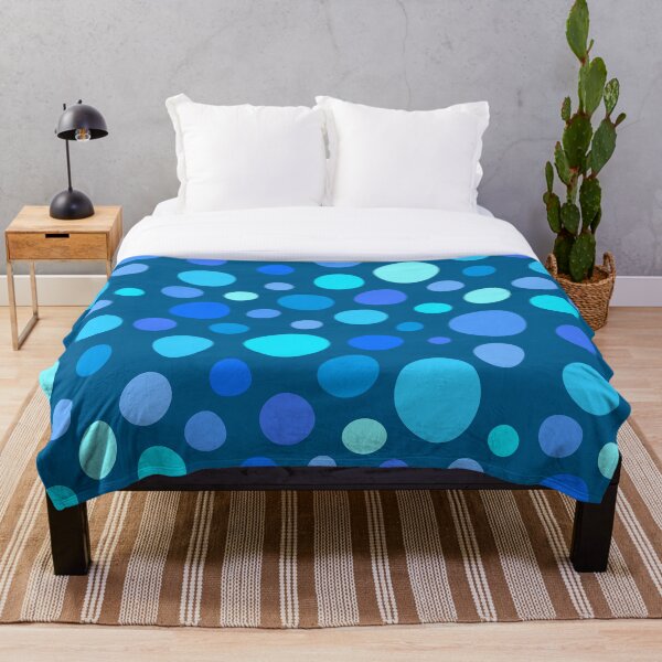 Item preview, shapeless polka dots - blue designed and sold by M's  Bubble.