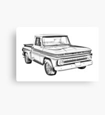1965 Chevrolet Pickup Truck Illustration Canvas Print