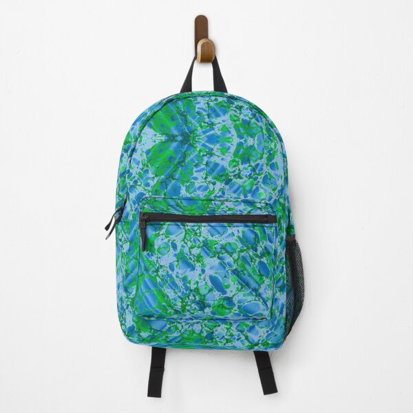 Item preview, Green and blue marbled mirrored pattern designed and sold by Jessica Goulty.