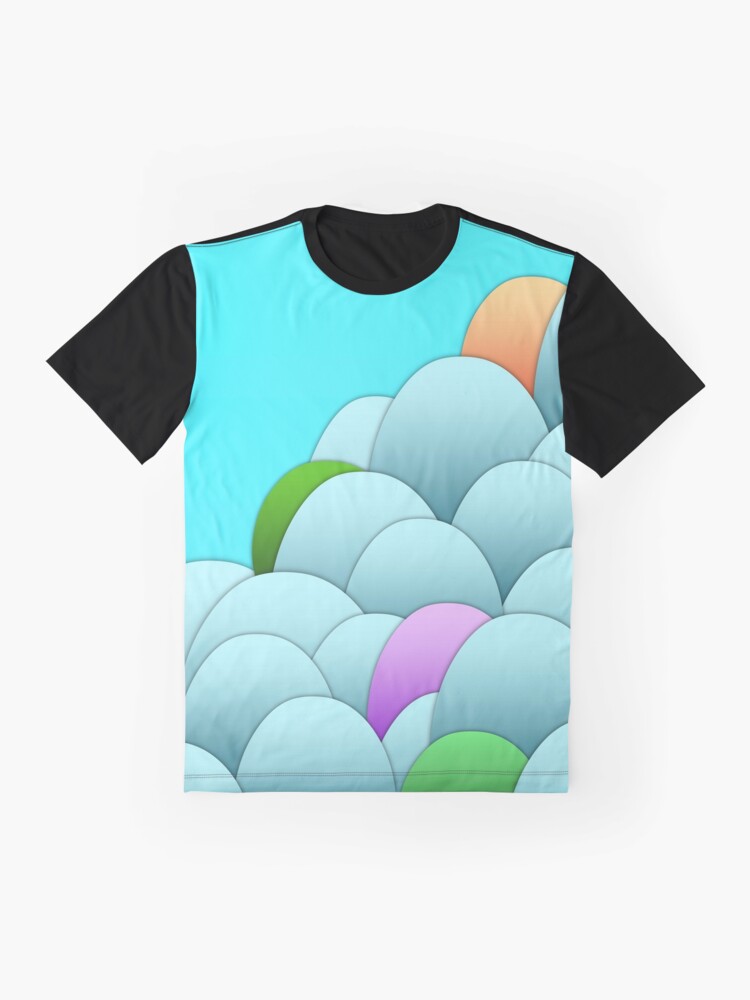 Alternate view of Chicken Eggs - Blue Graphic T-Shirt