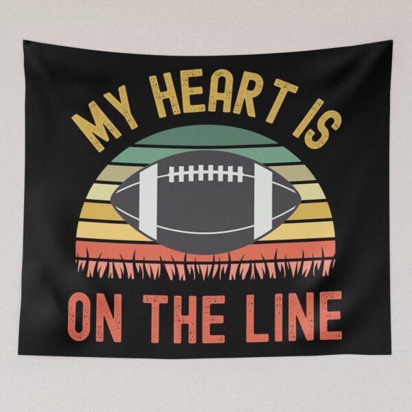 Item preview, My Heart Is On The Line Football Offense designed and sold by Takerisks25.