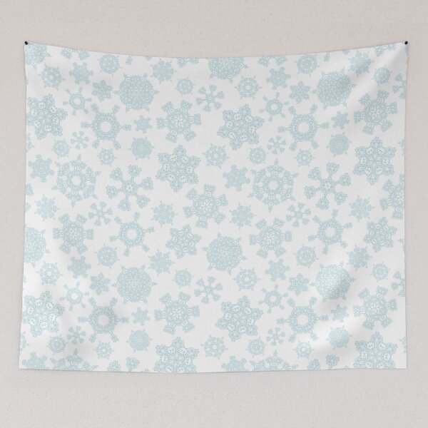 Item preview, Abstract blue snowflakes on white designed and sold by TorriPhoto.