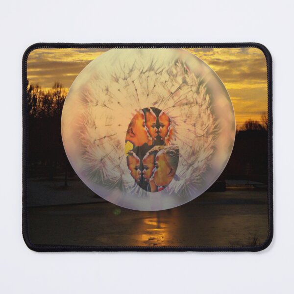 Item preview, Dream pictures: sunset with a girl in a dandelion ball* photo collage designed and sold by kikidu21.
