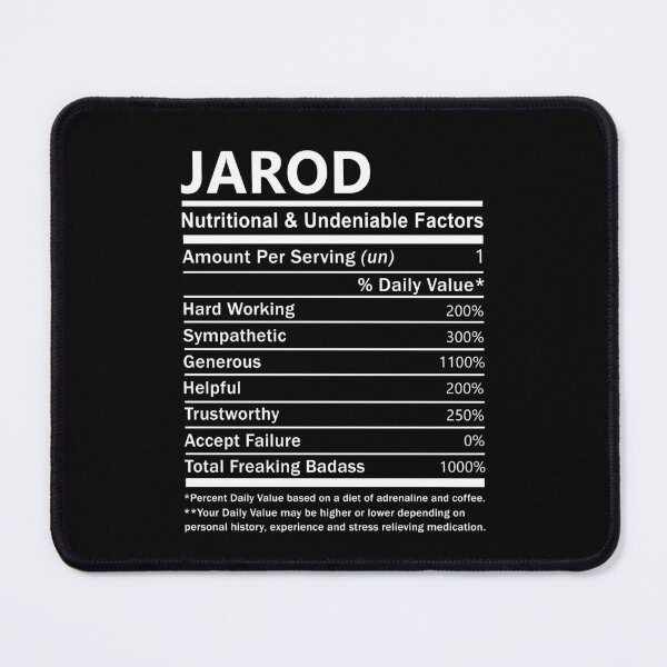 Item preview, Jarod Name T Shirt - Jarod Nutritional And Undeniable Factors Gift Item Tee designed and sold by choonhoven.