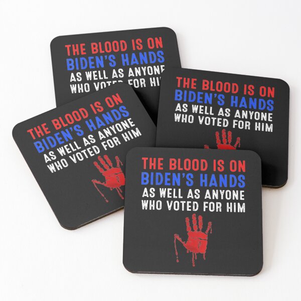 Item preview, The Blood Is On Biden's Hands As Well As Anyone Who Vote Him T-Shirt designed and sold by Tourane-Navy.
