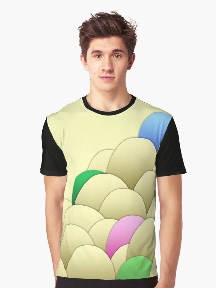 Thumbnail 1 of 5, Graphic T-Shirt, Chicken Eggs - Natural designed and sold by vkdezine.