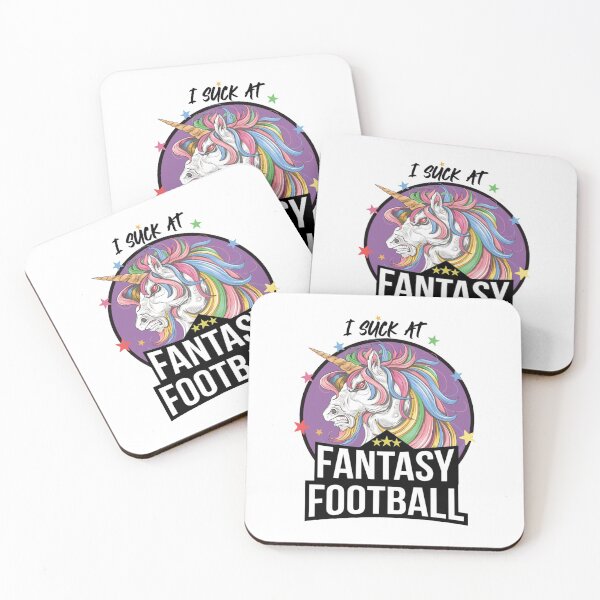 Item preview, I Suck at Fantasy Football Unicorn Rainbow Loser Men Gift Fitted  designed and sold by FerexLilcas.