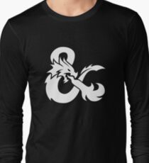DND White Logo Long Sleeve T-Shirt