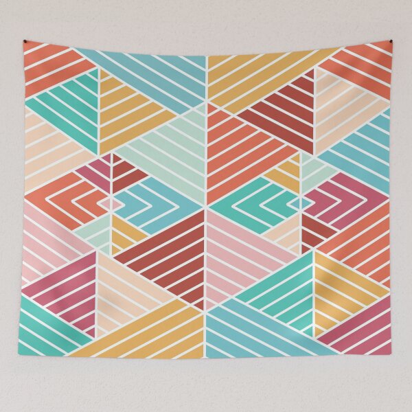 Item preview, Bright Pastel Symmetrical Triangle Design designed and sold by bubblyshades.