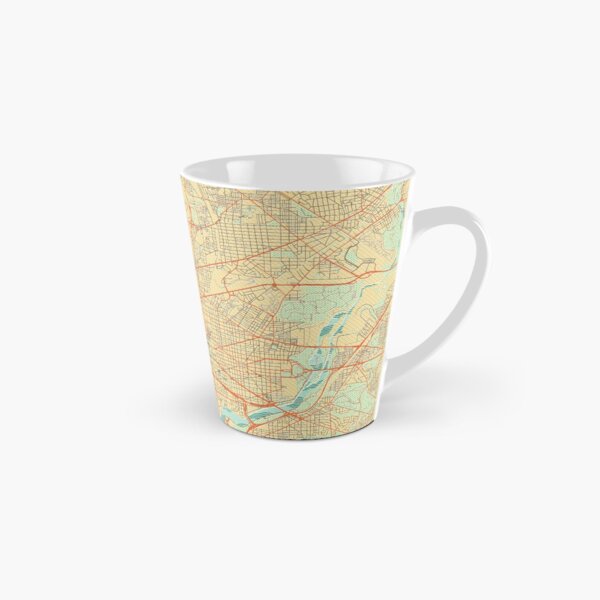 Washington Map Retro Tall Mug