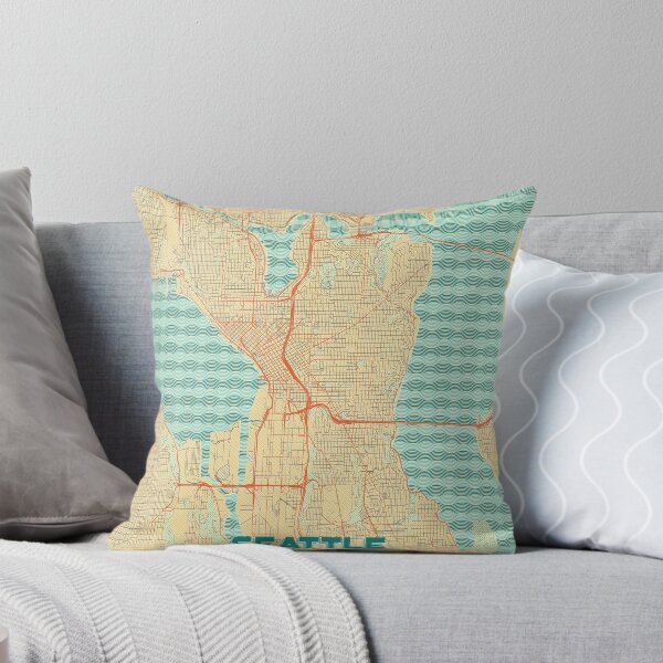 Item preview, Seattle Map Retro designed and sold by HubertRoguski.
