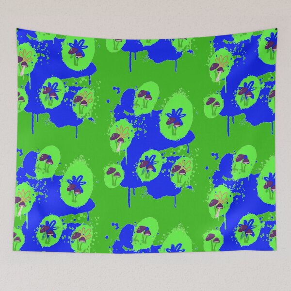 Item preview, Fun Colorful Mushroom Psychedelic Abstract Art Design, nr 4,graphic psychedelic abstract art, trippy graphic psychedelic arte abstracto designed and sold by Adri Barnard.