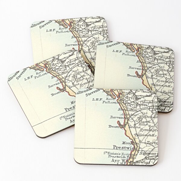 Item preview, TROON & surrounding area map 1899 designed and sold by yourscotland.