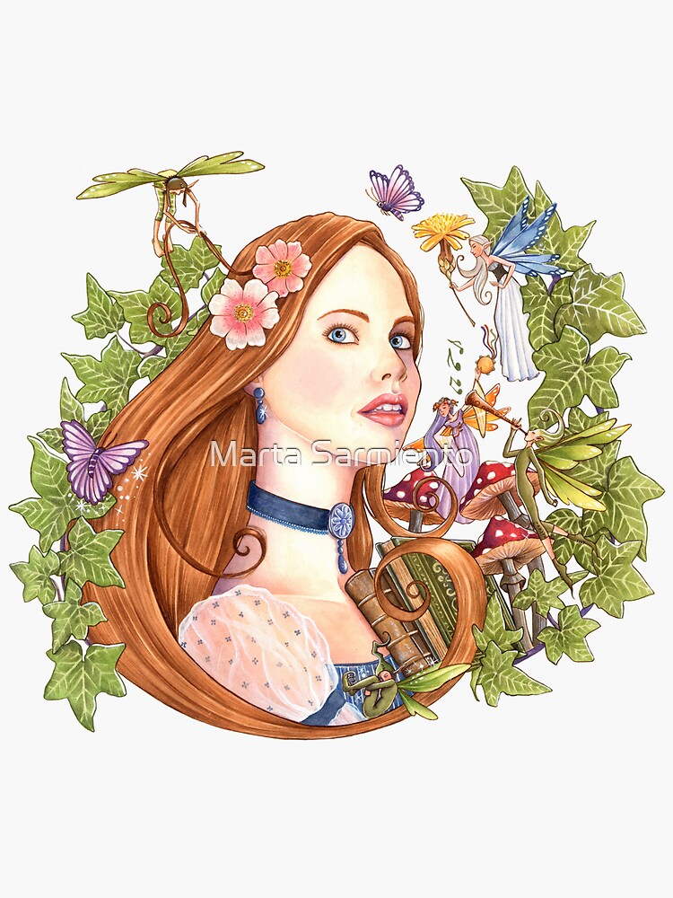 Imagen 3 de 3, Pegatina con la obra Cuento de Hadas, diseñada y vendida por martasarmiento.