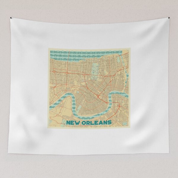 Item preview, New Orleans Map Retro designed and sold by HubertRoguski.