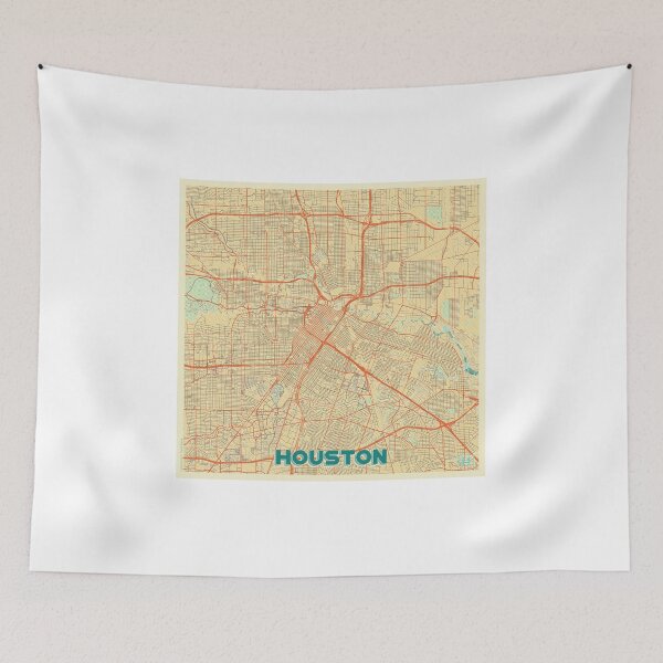 Item preview, Houston Map Retro designed and sold by HubertRoguski.