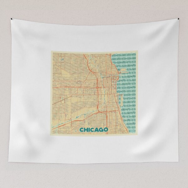 Item preview, Chicago Map Retro designed and sold by HubertRoguski.