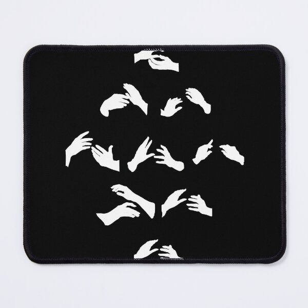 Item preview, hands, hands, hand dance, white on black, monochrome, minimalism designed and sold by Maria Mihailova.