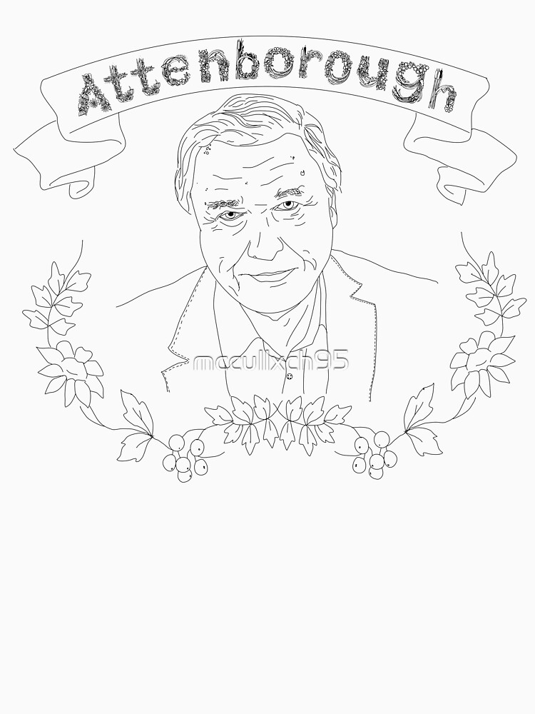 "David Attenborough illustration" Tshirt for Sale by mccullxch95 Redbubble david