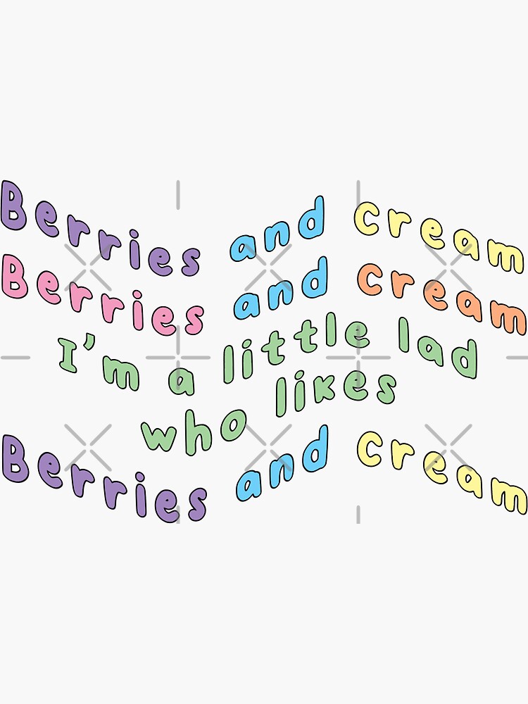 "Berries and cream" Sticker for Sale by mirnay Redbubble