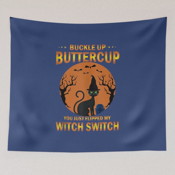 Item preview, Cat Buckle Up Buttercup You Just Flipped My Witch Switch Tank designed and sold by blockerbab.