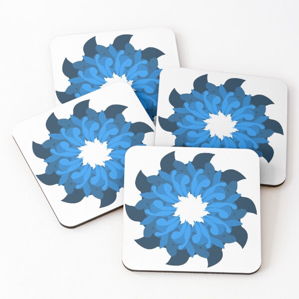 Item preview, Blue Ice Flower Abstract Mandala designed and sold by R4CProject.