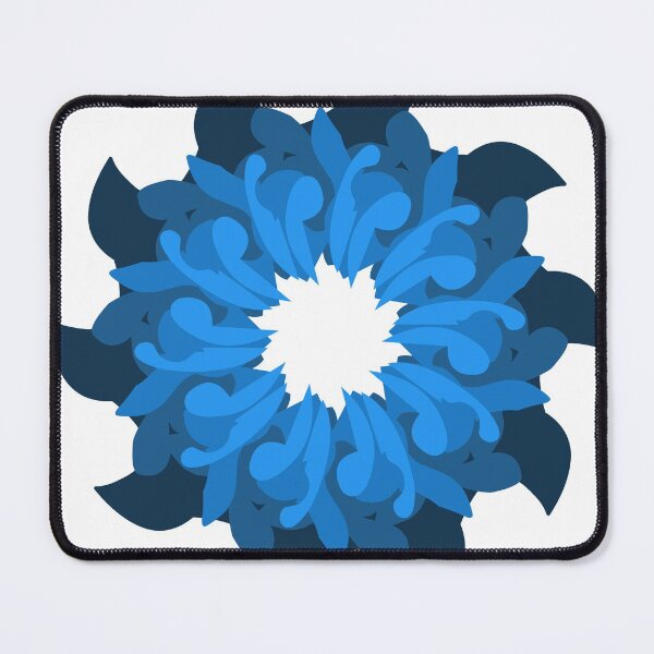 Item preview, Blue Ice Flower Abstract Mandala designed and sold by R4CProject.