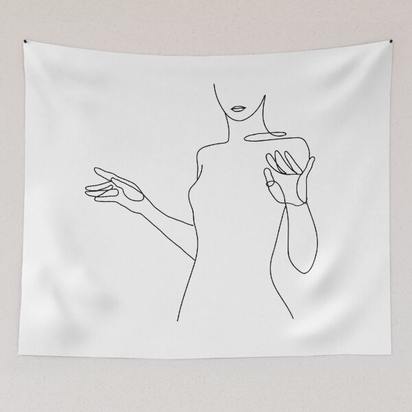 Item preview, Minimalism Lady Line Art 28 designed and sold by AlohaArtsy.