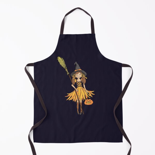 Item preview, Halloween witch dressed up girl with pumpkin designed and sold by Sarah Trett.