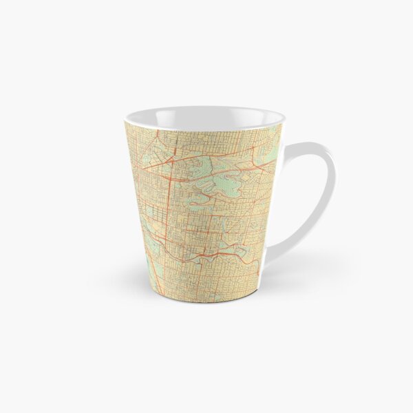 Melbourne Map Retro Tall Mug