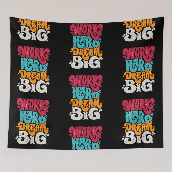 Item preview, work hard dream big Motivation designed and sold by MHassan92.