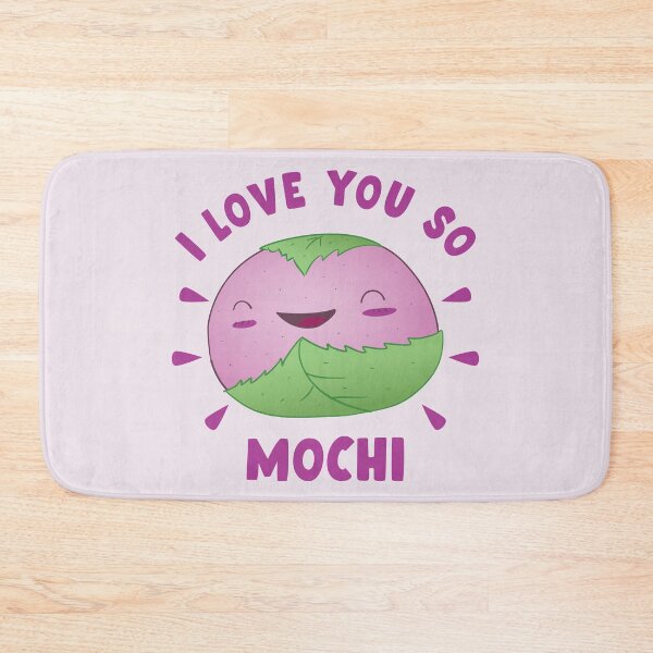 Item preview, Cute Kawaii Happy Pink Mochi With Text I Love You So Mochi Design For Mochi Lovers designed and sold by NightGleam.