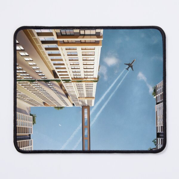 Item preview, [Graphic] Airplane flying over buildings designed and sold by VinBasis.