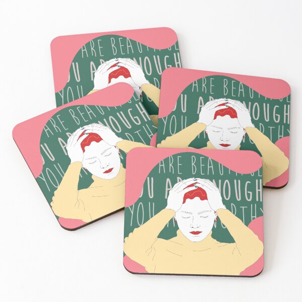 Item preview, you are beautiful you are enough you are worthy | you deserve the world | high self worth  designed and sold by Vibe Vault.