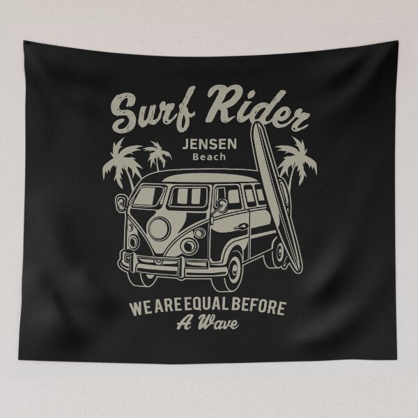 Item preview, Jensen Beach, Florida, USA, North America - Surf Rider Surfing Beach Destination Vintage Logo designed and sold by Vintage-TM.