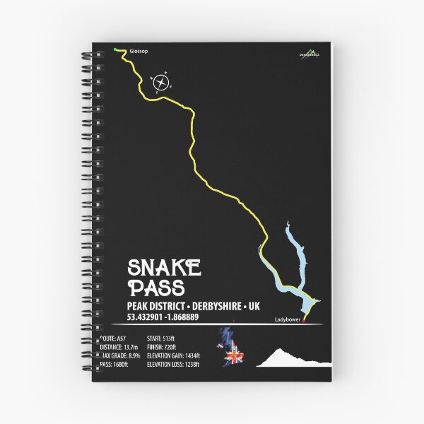 Item preview, Snake Pass (A57) Peak District UK Route T-Shirt designed and sold by OuterShellUK.