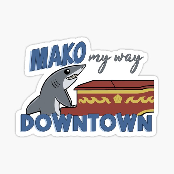 Vista previa del artículo con la obra «Mako My Way Downtown», diseñado y vendido por Aurra-Borealis.