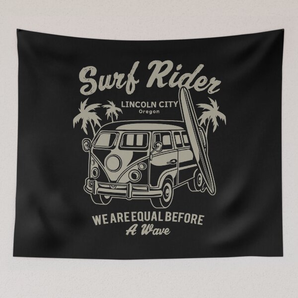 Item preview, Lincoln City Beach, Oregon, USA, North America - Surf Rider Surfing Beach Destination Vintage Logo designed and sold by Vintage-TM.