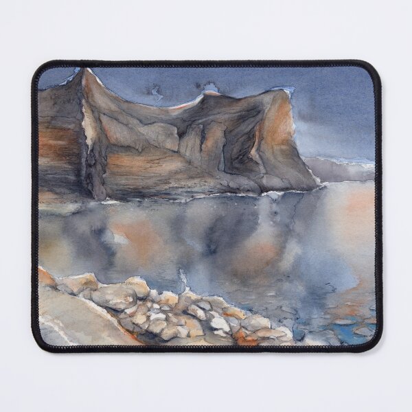 Reflection in the Mediterranean sea, watercolor Mouse Pad