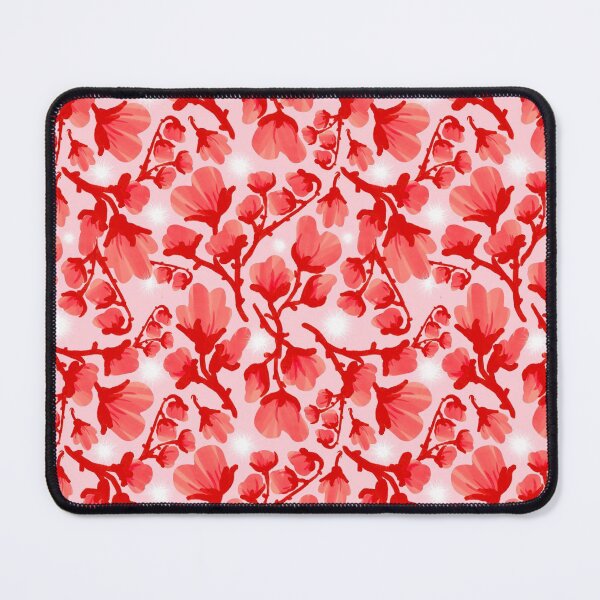 Item preview, Cherry blossoms | vibrant red and pink florals designed and sold by ShinyBallArt.
