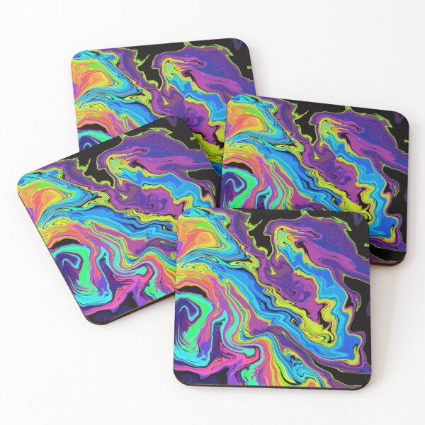 Item preview, colorful psychedelic swirl trippy artwork abstract acrylic designed and sold by Golden-place.