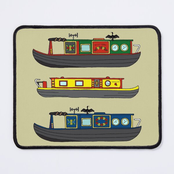 Item preview, Colourful Canal Narrowboats designed and sold by HotHibiscus.