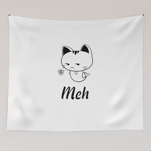 Item preview, funny meh cat designed and sold by Seekdesigns6.