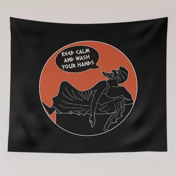 Item preview, Kepp Calm And Wash Your Hands: Guy From Ancient Greek Symposium designed and sold by Happy Puppy Print On Demand.